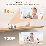 BOIFUN 2026 Baby Monitor Camera Night Vision 4 inch IPS 2-Way Talk No WiFi view 5