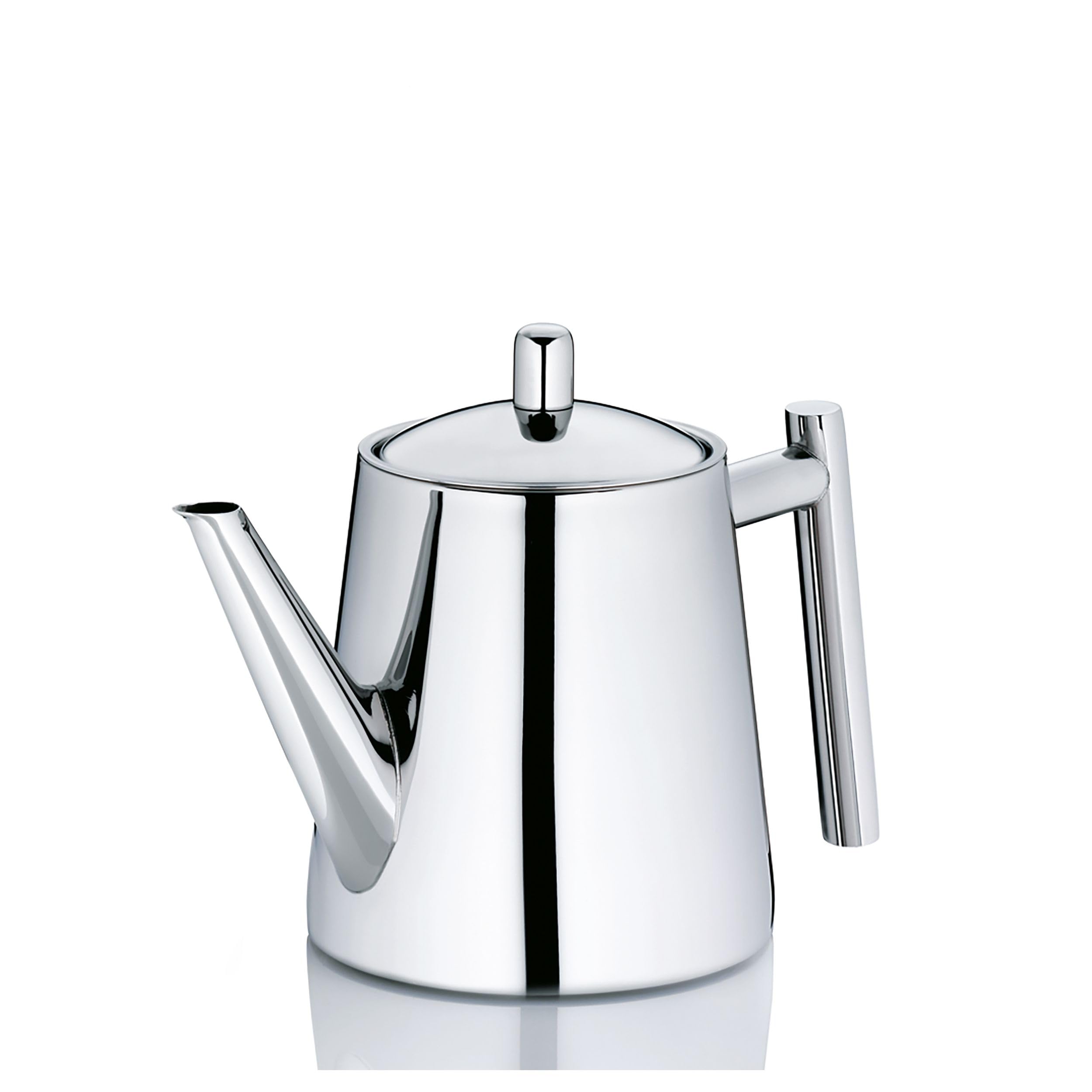 kela teapot with Strainer Insert, teapot Stainless Steel 0.9 l Ancona, teapot for Loose Tea and Tea Bags, Tea Maker
