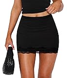 Black Mini Skirts for Women - Sexy Y2K Summer