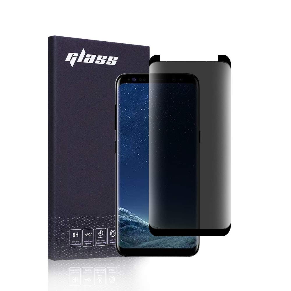 FiiMoo Privacy Screen Protector Compatible with Samsung Galaxy S8/S9, [3D Full Coverage] [9H Hardness] [Case Friendly] Anti-spy Tempered Glass Film for Galaxy S8/S9