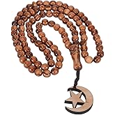 SANAD Misbaha Handmade Olive Wood from Jerusalem – 99 Beads Islamic Prayer Tasbeeh, Muslim Rosary Tasbih, Tespih, Dhikr Sibha, Quran, Islamic Muslim Gift, 8 mm