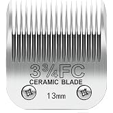 TRAH 3-3/4FC Blade Dog Grooming Clipper Replacement Blades Compatible with Andis Dog Clippers,Most A5, Wahl KM Series Clippers,Detachable Ceramic Blade,Size-3-3/4FC, 1/2-Inch Cut Length (13mm) Silver