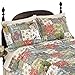 Collections Etc Blossom Floral Patchwork Pillow Sham, Multicolor, Sham