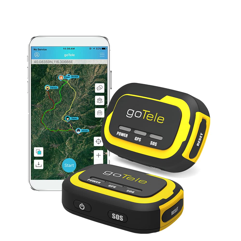 goTele GPS Tracker, No Monthly Fee No Network Required Mini Portable Off-grid Real Time GPS Tracking Device for Outdoor Hiking, Hunting, Kids and Pets Tracker(2 Pack)