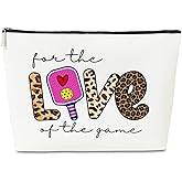 JioJio Chan Funny Pickleball Lover Gift Makeup Bag, Pickleball Player, Thank You, Birthday Gifts for Women, Sister,Teen,Daughter,Bff,Friend, PU Leather Makeup Cosmetic Bag