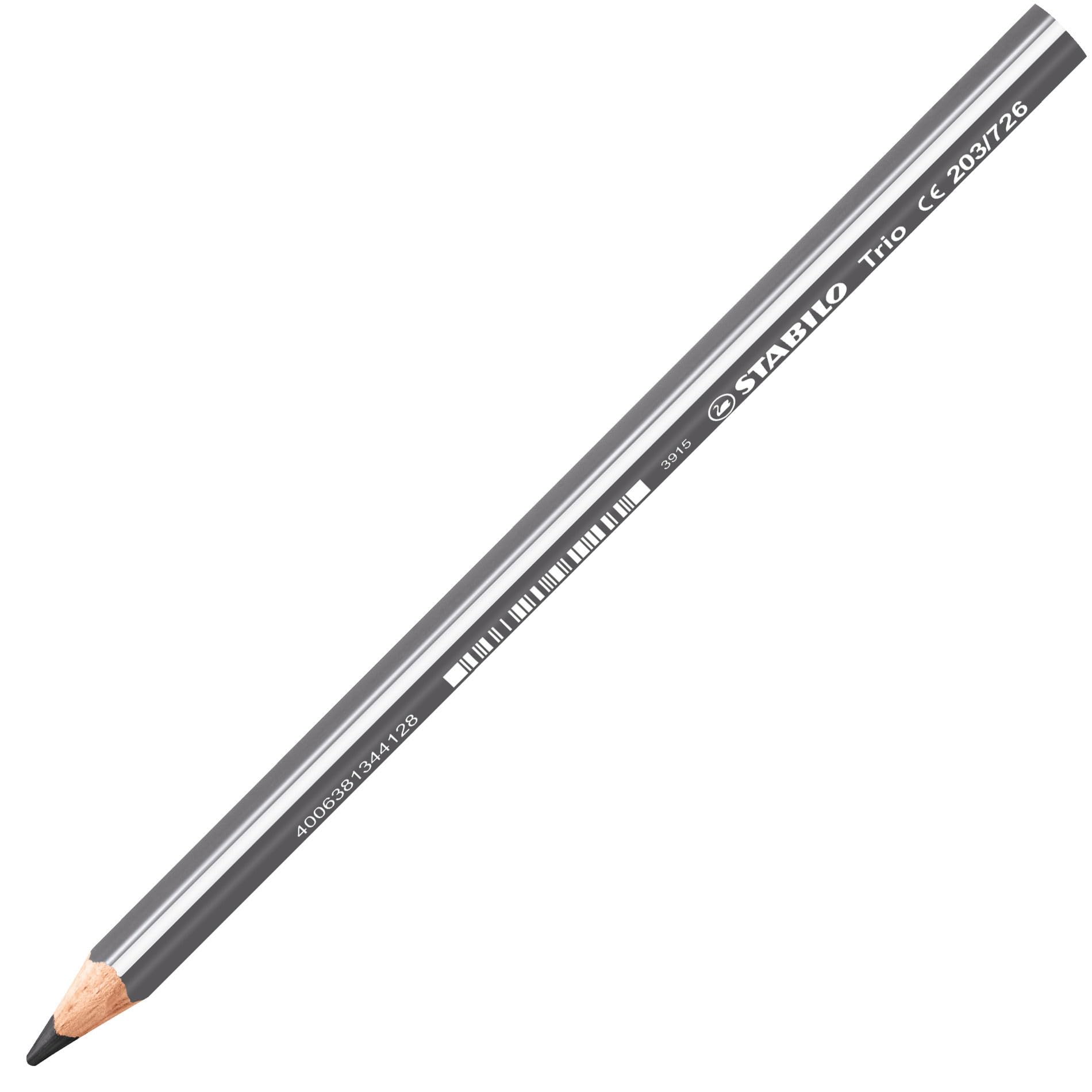 STABILO Trio Thick Triangular Colouring Pencil, Single Pencil, Grey