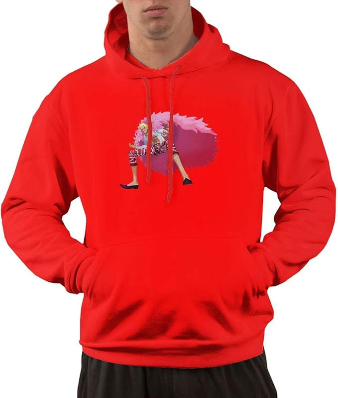 Amazon.com: men's Flamingo Pullover Hoodie Custom Front Pocket Long sleeve Hoodies Red: Clothing