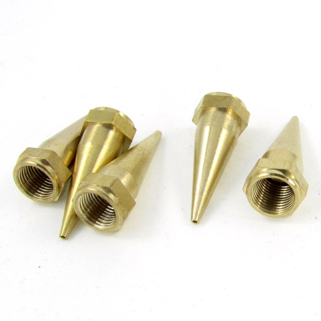 sourcingmap Pneumatic Tool Oil Gun Screw on Type 0.35" Dia Thread Nozzle 5Pcs