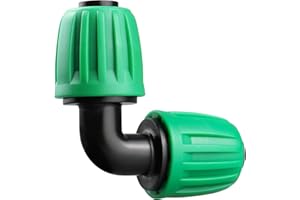Gardrip Drip Irrigation 1/2" Elbow Fittings：1/2 Inch Drip Line Lock Barbed 90 Degree Elbow Connectors for Drip Irrigation Tubing (1/2" ID x 0.640" OD) Anti-Drop Drip Irrigation Parts (12 Pieces)