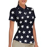 Women's Golf Shirt Short Sleeve Tennis Shirt Quarter Zip Golf Pullover Golf Polo Shirts Argyle Tops