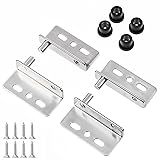 2Sets Pivot Hinges Black Cabinet Hinges Heavy Duty