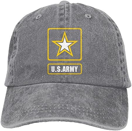 Us Army Star Vintage Washed Dyed Cotton Adjustable Denim Cowboy Cap