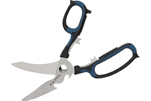 AnySharp 5-in-1 Smart Scissors - Cut Anything Multi-Purpose Kitchen and Garden Scissors - Black