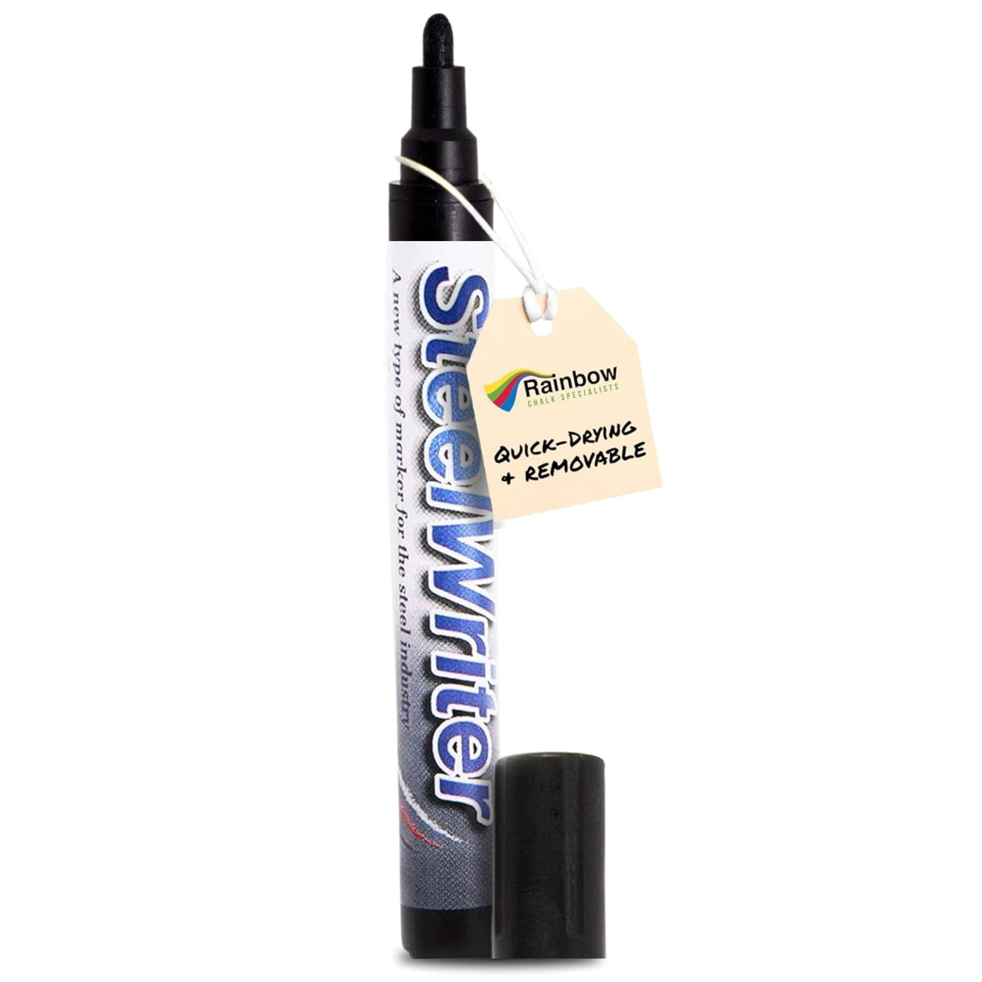 RAINBOW CHALK MARKERS LTD SteelWriter Marker Pen - Black 5mm. For Drawing onto Steel and other Metals