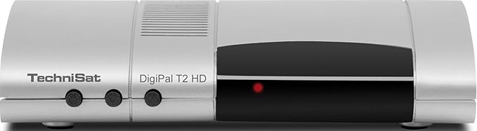 TechniSat DIGIPAL T2 HD DVB-T2-Receiver mit kartenlosem Irdeto-Zugangssystem für freenet TV, 12V, silber