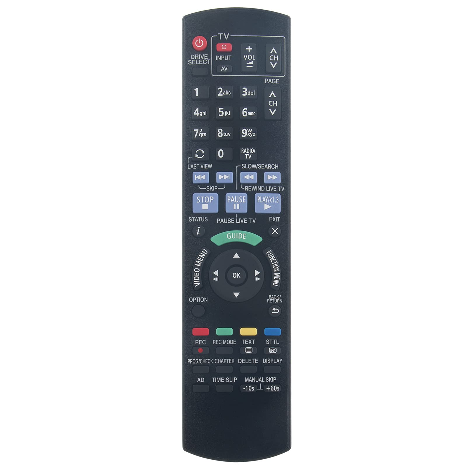ALLIMITY N2QAYB001059 Remote Control Replace fit for Panasonic DVD Recorder DMR-EX97EB DMR-EX97EB-K DMREX97EB DMREX97EBK