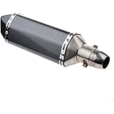 バイクサイレンサー スリップオンマフラー 38mm 50.8mm 汎用 オートバイ ブラック