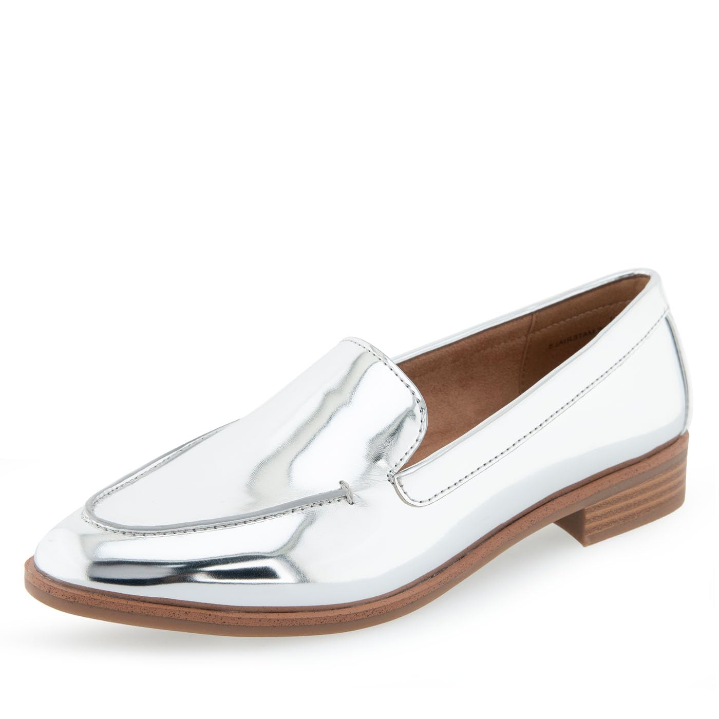 Aerosoles Women’s EVEREST01 Loafer, Silver Metallic, 8