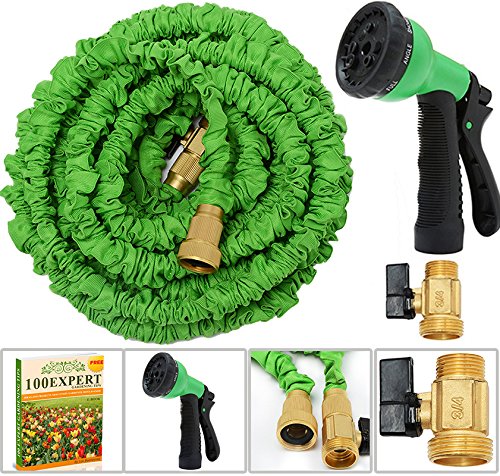 Expandable Water Hose No Kinking Flexible Lightweight Garden Nozzle with 7-Pattern Spray 50ft