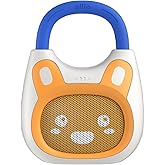 alilo Pocket Bunny Portable Kids Music Player, Musical Toys for Toddlers | Preloaded 120+ Stories/Music/Lullabies/White Noise,High Fidelity Sound Travel Bluetooth Speaker (with Strap and Ring)