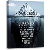 Kas Home Inspirational Wall Art Success Motivational Poster Quotes Wall Decor for Living Room Bedroom Office Bathroom Canvas Print sign Framed Art Decoration Ready to Hang