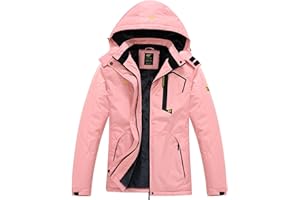 Pdbokew Women's Skiing Snowboarding Jackets Fleece Hood Mountain Snow Coat