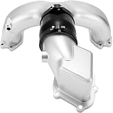 SPELAB Intake Manifold Kit for 6.7L Powerstroke F250 F350 2015 2016 | For Ford Super Duty F-250/F-350 Diesel Engine, Aluminum Air Intake Horn Kit Integrated, Silver