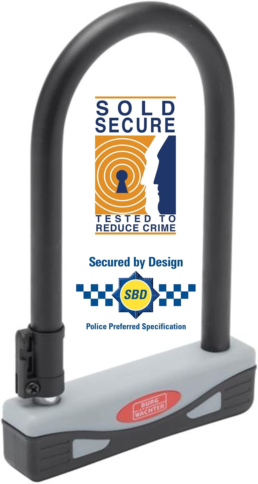 Burg-Wächter 1600HB Sold Secure Gold D Lock Grey Black Small