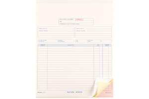 Blueline Invoices 50 Numbered Carbonless Triplicates Bilingual 8-1/2-Inchx11-Inch (DCB177)