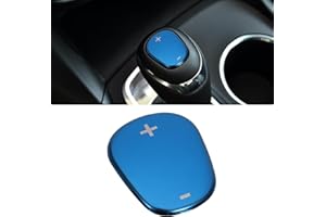 TOMALL Car Gear Shift Knob Cover Compatible with Chevy Equinox 2018-2020 Stainless Steel Shift Panel Trim Gear Lever Cover for Car Interior Center Console Modified Accessories (Blue)
