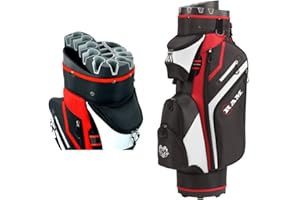 Ram Golf Premium Cart Bag with 14 Way Molded Organizer Divider Top