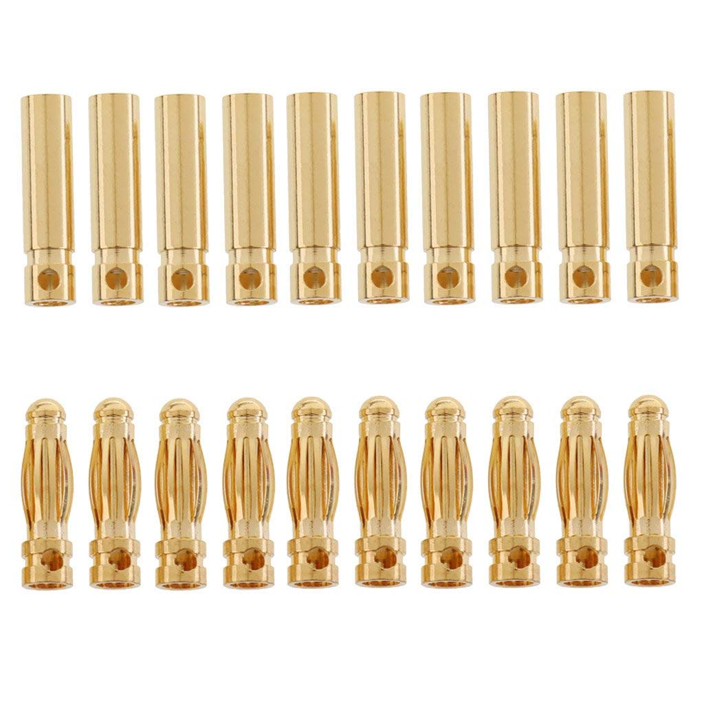 YUNIQUE UK 10 Pairs of 4 mm Banana Connectors Batteries Model RC Lipo