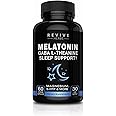 Revive Herbs Melatonin, GABA, L-Theanine - for Occasional Sleeplessness Only - 60 Veggies Capsules - Includes Magnesium, 5-HTP, Phellodendron Root Powder & Mucuna Pruriens