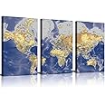 World Map Wall Art Of The World Canvas Wall Decor Poster Framed Stretched Wall Art For Living Room Large Size Ready To Hang