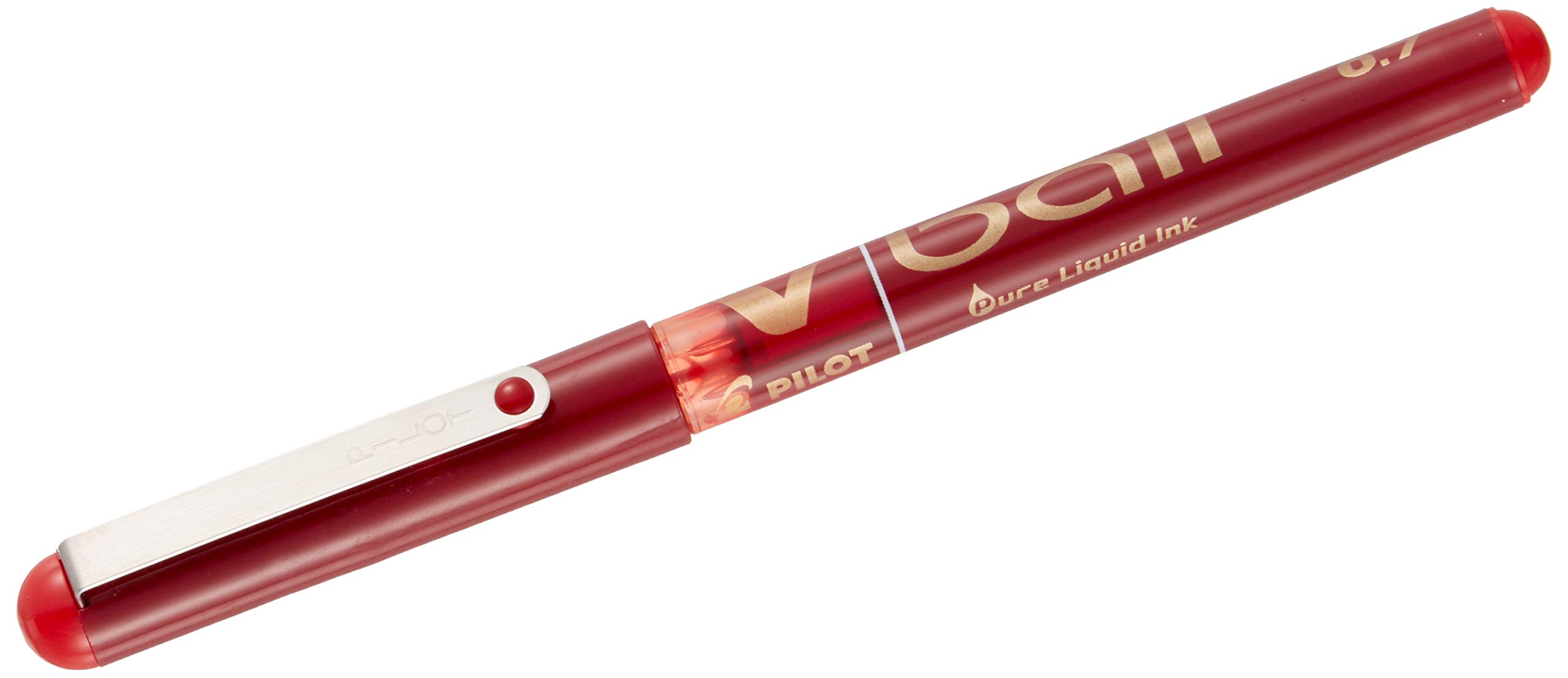Pilot Vball 7 Liquid Ink Rollerball 0.7 mm tip - Red, Single Pen