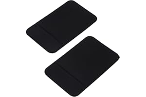 VALICLUD 2pcs Black Adhesive Cellphone Card Holder Pocket with Elastic Stretch Fabric, Back Wallet Sleeve
