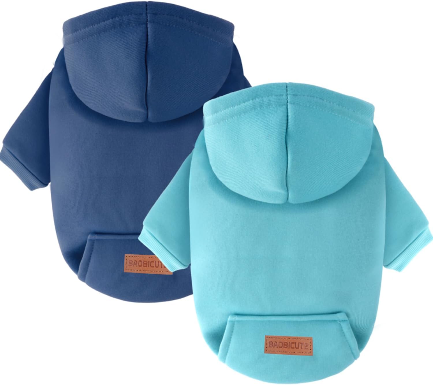 Photo 1 of 2 Pack Dog Hoodie Warm Hood Dog Sweater Cold Weather Small Dogs Sweatshirt Comfort Pet Clothes for Small Medium Dogs with Pockets Cats Chihuahua Clothes for Male Female Girl Boy Sporty Daily Wear