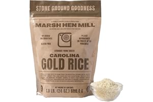 Marsh Hen Mill Carolina Gold Rice | Premium Long Grain White Rice with Exceptional Aroma, Nutty Almond & Floral Notes | Gluten-Free & Non-GMO | Ideal for Home Cooks & Chefs | 24 oz (Pack of 1)