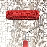 7 Inch Textured Paint Roller for Walls, Crocodile Pattern with Handle | Rubber Embossing Roller with Handle for Decorative Wall Painting, DIY Texture Effects on Walls, Concrete and Home Decor