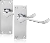 XFORT Chrome Elegance Range Polished Chrome Victorian Scroll Lever Latch view 7