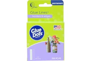 Glue Dots Double Sided Adhesive Permanent Glue Lines, 1'', Clear, Roll of 200