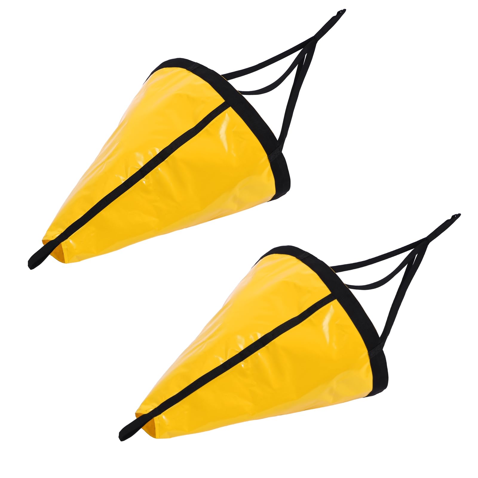 Photo 1 of Tandefio 2 Pcs Marine Boat Parachute Sea Anchor Drift Sock for Fishing Boat 250d Nylon Trolling Fishing Drogue for Inflatable Sail Drift Anchor for Kayak Pontoon (32 Inch,Yellow)