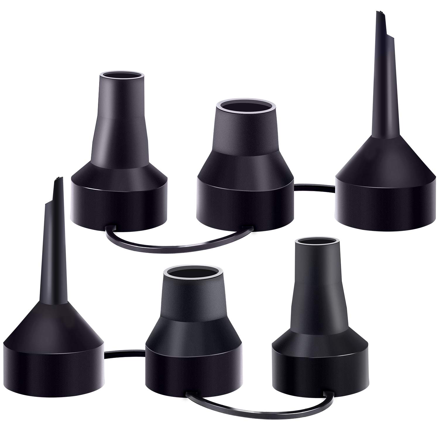 Air Pump Accessory Blulu 2 Pack Replacement Nozzles Pump Nozzles Head 3 Sizes Plastic Nozzle for