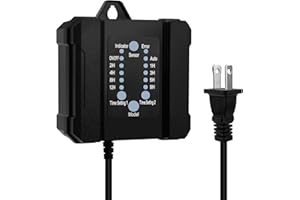 SMY Lighting 100W Outdoor Low Voltage Transformer with Timer and Photocell Sensor,120V AC to 12V DC Weatherproof for LED Landscape Lighting,Deck Lights,Spotlight, Pathway Light,ETL Listed