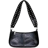 SongKedora Trendy Shoulder Bags for Women Y2K Leather Purse Studded Handbags Retro Crossbody Bag Small Cute Hobo Bag