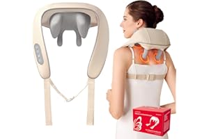 ACKIND Neck Massager with Heat, Shiatsu Shoulder Massage, Electric Acupressure Neck Massager Best Gift for Parents/Elders/Health/Women/Men Deep Kneading Massage Like Human to Free Your Hand