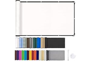ZHhan Balcony Privacy Screen Wind and UV Protection Balcony Screening for Deck, Backyard, Patio, Balcony, Includes Cable Ties 8 Days Delivered 9 Colors 48 Sizes(31.5"x39.4",White)