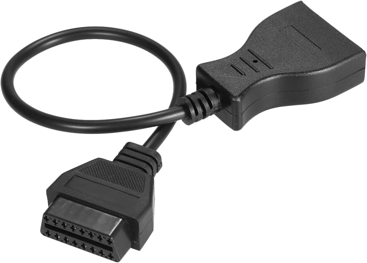 Leepesx C/&acirc;ble Extension OBD-II 12 Broches /&agrave; OBD OBDII 16 Broches du connecteur Adaptateur de Remplacement pour GM 12 Broches 40cm
