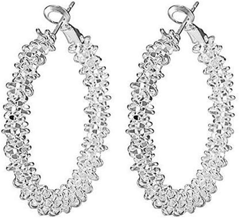 UMOMO Women Jewelry 925 Silver Plated Alloy Stars Hoop Earring for Ladies Valentine's Day Birthday Gift by TheBigThumb