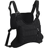 Toyosport Sports Chest Pack for Men Women, Running Chest Bag With Phone Holder, Skiing Chest Pack, Hiking Chest Pack, Adjustable Straps, 2 Pockets